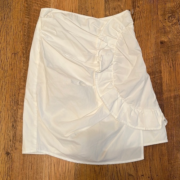MSGM White Pleated Mini Skirt D4 - Picture 1 of 3